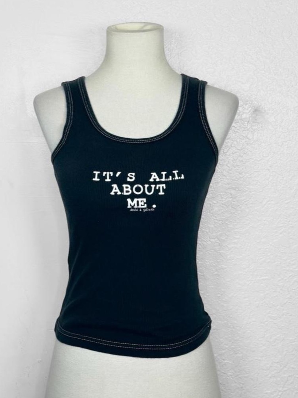 HUGE ISO—DO NOT PURCHASE. "It's All About Me” Tank David & Goliath Size Xs/S